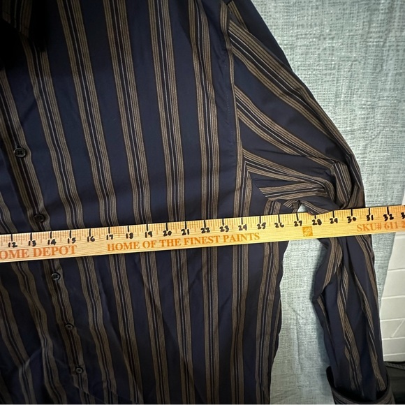 Joseph Abboud Black and Brown Casual Button Down Shirt Big and Tall 3XLT - Picture 8 of 10